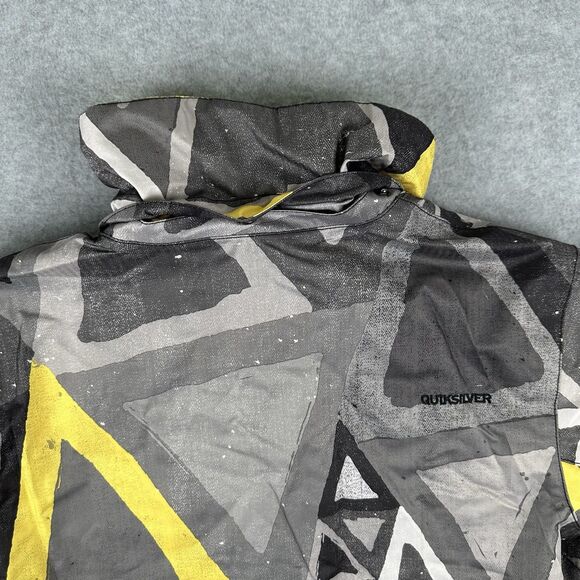 Quiksilver Dry Flight Tech 10K Snow Jacket Youth Boy Medium 12 Full Zip Ski - Picture 9 of 16